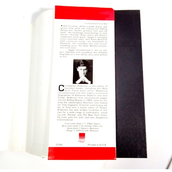 JAGGER UNAUTHORIZED  1st Edition/Print Christopher Anderson HC 1993 Unread EUC! - Picture 7 of 11